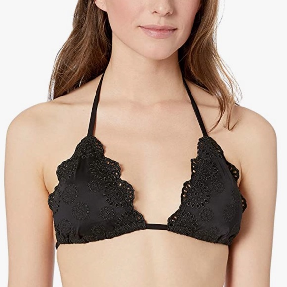 10 Crosby Derek Lam Other - Derek Lam 10 Crosby Black Eyelet Scalloped Bikini Top SZ XS NWOT